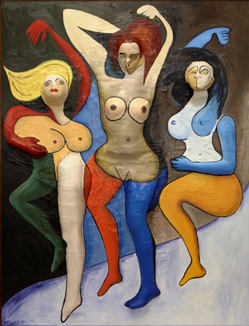 Gemälde mit 3 Frauen